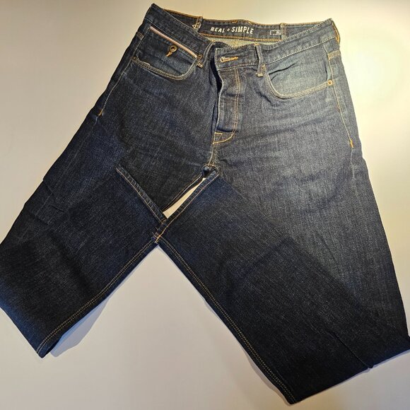 Real + Simple Men's Jeans 34 X 34 Slim Fit - Picture 1 of 5